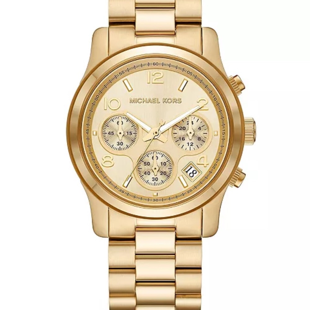 Michael Kors Rose Gold-Tone Runwat Watch